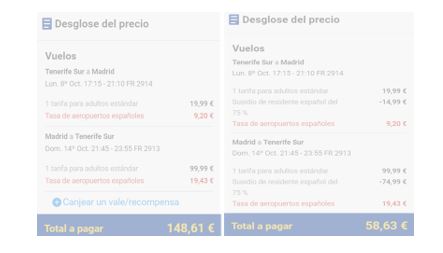 Descuentos 75% vuelos